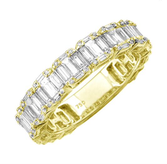 18k Yellow Gold Baguette Diamond Ring 1.30ctw