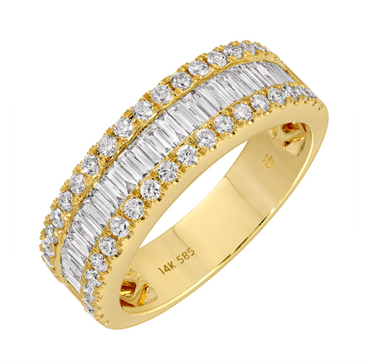 14k Yellow Gold Baguette Diamond Ring 1.00ctw