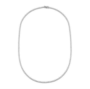 14k White Gold 5.00ctw Classic Diamond Tennis Necklace