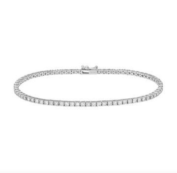 14k White Gold Classic Diamond Tennis Bracelet 2.00ctw
