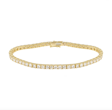 14k Yellow Gold Classic Diamond Tennis Bracelet 5.00ctw