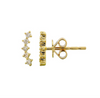 14k Yellow Gold Arc Diamond Stud Earrings .15ctw