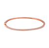 14k Rose Gold Double Row Diamond Bangle .30ctw
