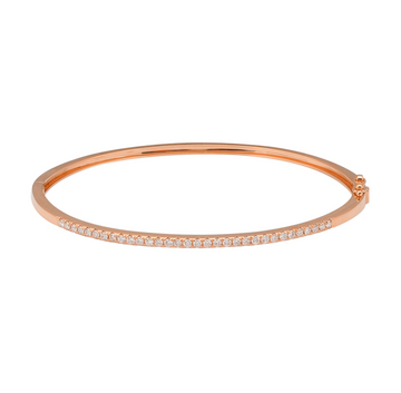 14k Rose Gold Diamond Bangle .50ctw