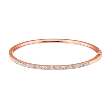 14k Rose Gold Diamond Bangle 1.00ctw