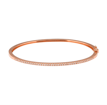 14k Rose Gold Diamond Bangle .35ctw