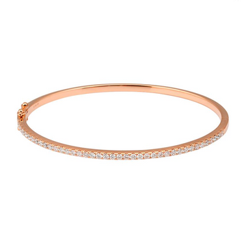 14k Rose Gold Diamond Bangle 1.00ctw