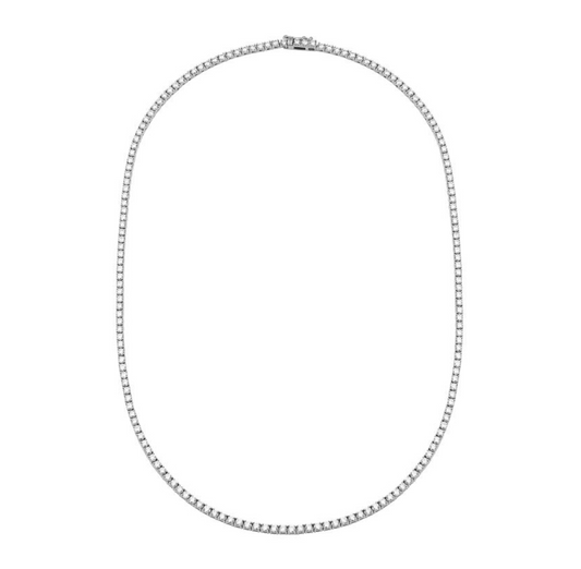 14k White Gold Classic Diamond Tennis Necklace 2.35ctw