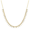 14k Yellow Gold Baguette Diamond Chain Tennis Necklace 1.15ctw