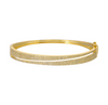 14k Yellow Gold Diamond Triangle Wrap Bangle 1.10ctw