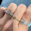 14k White Solid Gold Mini Star of David Ring