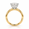 18k Yellow & White Gold Two Tone 3.02ct Natural Round Diamond Solitaire Engagement Ring
