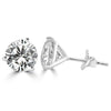 14k White Gold Lab Grown Round Diamond Stud Earrings 4.70ctw