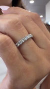 14k White Gold Lab Grown Round Classic Diamond Eternity Band 1.00ctw