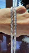 14k White Gold Lab Grown Marquise Diamond Tennis Bracelet 7.25ctw