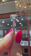 14k White Gold 3.50ct Lab Grown Round Diamond Invisible Halo Engagement Ring