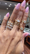 14k Yellow Gold Alternating Lab Grown Pear Diamond Three Row Wrap Ring 3.50ctw