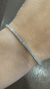 14k White Gold Lab Grown Round Diamond Classic Tennis Bracelet 1.50ctw