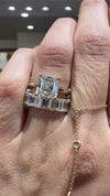 14k Yellow Gold Lab Grown Emerald Diamond Eternity Band 7.00ctw