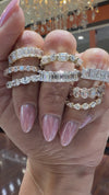 14k Rose Gold Lab Grown Oval Diamond Eternity Band 8.00ctw