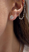 14k White Gold Lab Grown Round Diamond Stud Earrings 3.60ctw