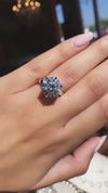 14k White Gold 5.98ct Natural Round Diamond Solitaire Engagement Ring