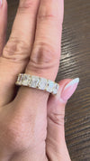 14k Yellow Gold Lab Grown Radiant Diamond Eternity Band 8.50ctw