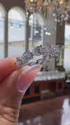 14k White Gold Lab Grown Pear Diamond East West Eternity Band 3.75ctw