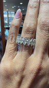 14k White Gold Marquise Diamond Eternity Band 5.50ctw