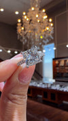 18k White Gold 3.00ct Lab Grown Princess Diamond Invisible Halo Engagement Ring