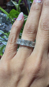 18k White Gold Multi Shape Diamond Eternity Band 3.10ctw