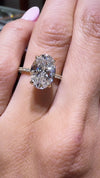 14k Yellow Gold 3.50ct Lab Grown Oval Diamond Hidden Halo Engagement Ring