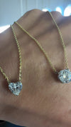 14k Yellow Gold 1.35ct Lab Grown Round Diamond Solitaire Necklace